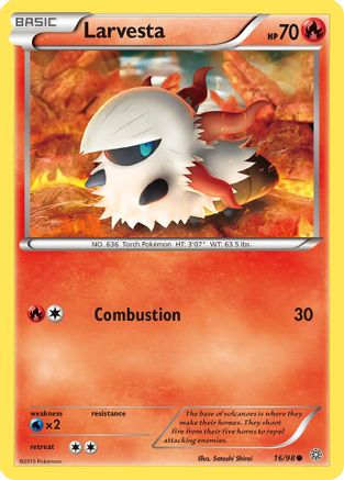 Larvesta - 16/106 [XY - Ancient Origins] Reverse Holofoil