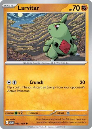 Larvitar (80) [SV09: Journey Together] Reverse Holofoil