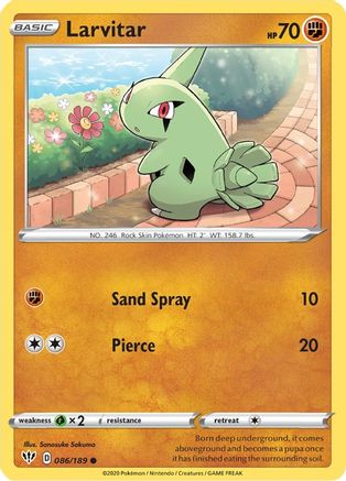 Larvitar - 86/189 [SWSH03: Darkness Ablaze]