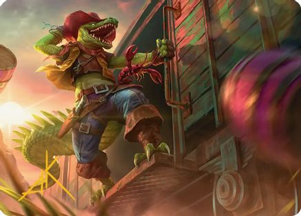 Leatherhead, Iron Gator Art Card (Gold-Stamped Signature) [Art Series: Teenage Mutant Ninja Turtles]