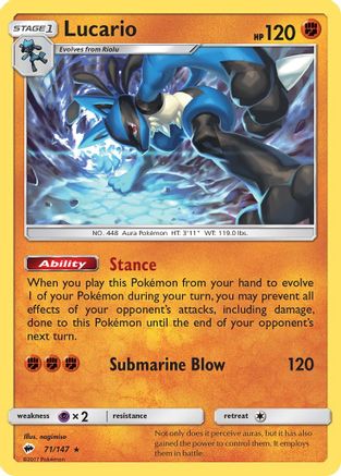 Lucario - 71/147 [SM - Burning Shadows] Holofoil