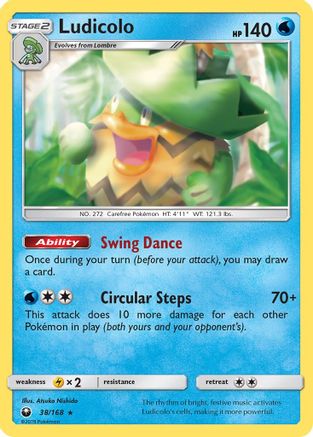 Ludicolo - 38/168 [SM - Celestial Storm] Holofoil