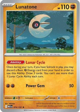 Lunatone - 74/null [ME01: Mega Evolution] Holofoil