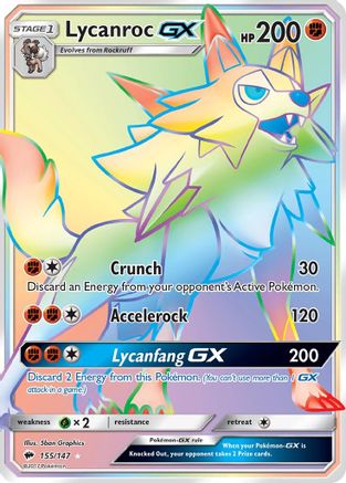 Lycanroc GX (Secret) - 155/147 [SM - Burning Shadows] Holofoil