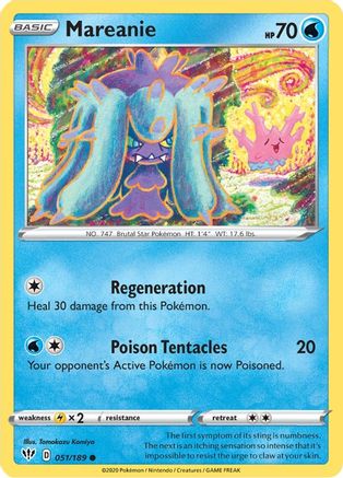 Mareanie - 51/189 [SWSH03: Darkness Ablaze] Reverse Holofoil
