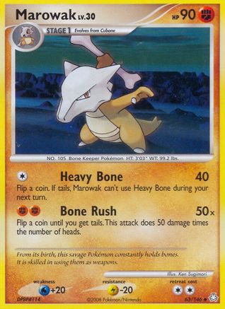 Marowak - 63/106 [Legends Awakened] Reverse Holofoil