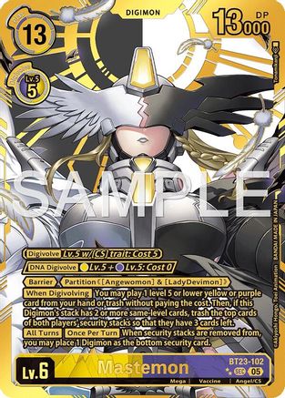 Mastemon (Rare Pull) [BT23-102] [Hackers' Slumber] Foil