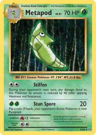 Metapod - 4/108 [XY - Evolutions] Reverse Holofoil