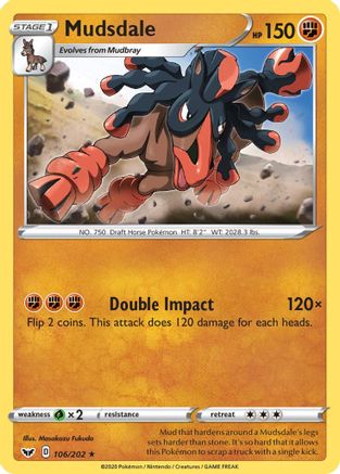 Mudsdale - 106/202 [SWSH01: Sword & Shield Base Set] Reverse Holofoil