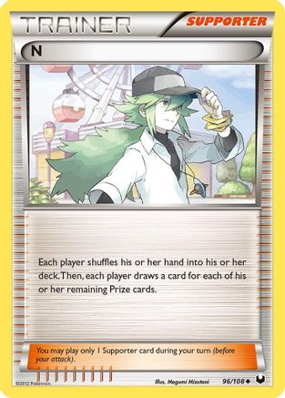 N (Supporter) - 96/108 [Dark Explorers] Reverse Holofoil