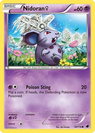Nidoran F - 40/106 [Plasma Freeze] Reverse Holofoil
