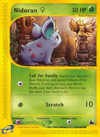 Nidoran F (81) - 81/144 [Skyridge] Reverse Holofoil