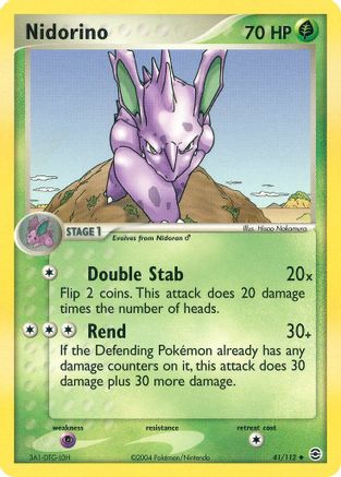 Nidorino - 41/112 [FireRed & LeafGreen] Reverse Holofoil