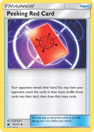 Peeking Red Card - 97/111 [SM - Crimson Invasion]
