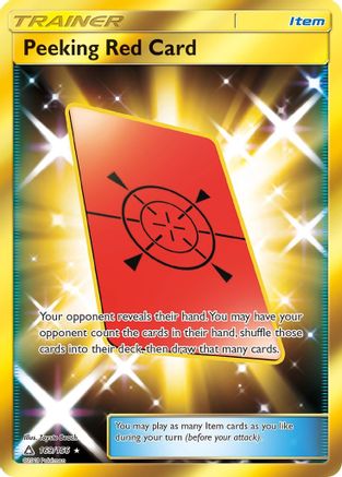 Peeking Red Card (Secret Rare) - 169/156 [SM - Ultra Prism] Holofoil