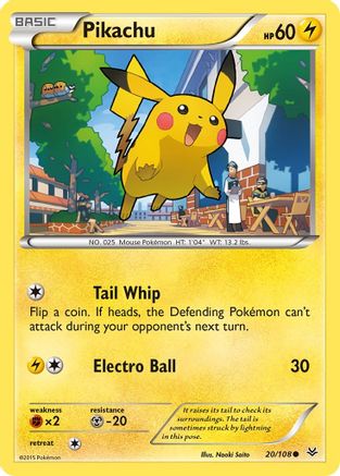 Pikachu - 20/106 [XY - Roaring Skies] Reverse Holofoil