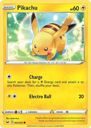 Pikachu - 65/202 [SWSH01: Sword & Shield Base Set]