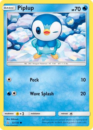 Piplup (32) - 32/156 [SM - Ultra Prism] Reverse Holofoil