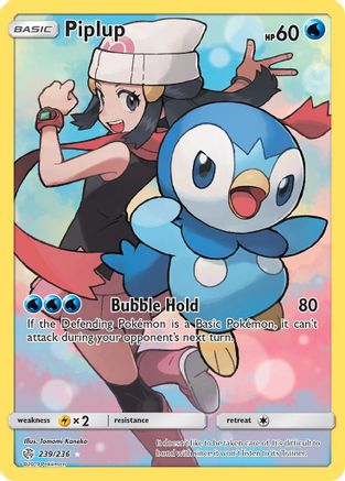 Piplup (Secret) - 239/236 [SM - Cosmic Eclipse] Holofoil