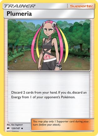 Plumeria - 120/147 [SM - Burning Shadows] Reverse Holofoil