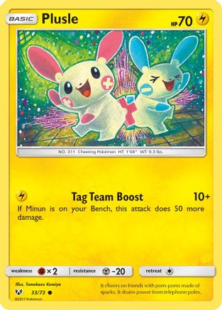 Plusle - 33/73 [Shining Legends] Reverse Holofoil