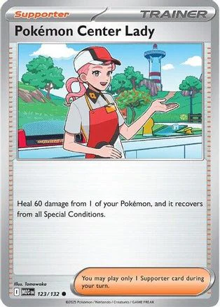 Pokemon Center Lady - 123/null [ME01: Mega Evolution] Reverse Holofoil