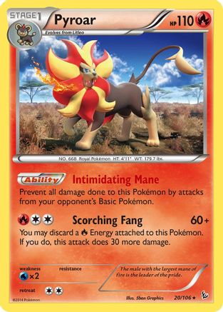 Pyroar - 20/106 [XY - Flashfire] Reverse Holofoil