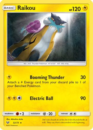 Raikou - 32/73 [Shining Legends] Reverse Holofoil