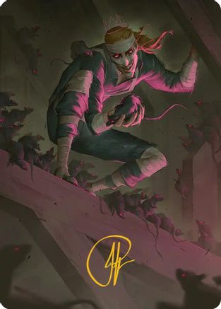 Rat King, the Chaosbringer Art Card (Gold-Stamped Signature) [Art Series: Teenage Mutant Ninja Turtles]