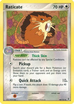 Raticate - 48/112 [FireRed & LeafGreen] Reverse Holofoil