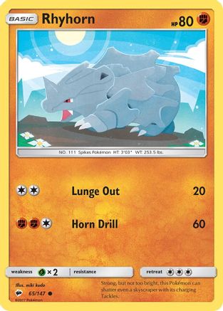 Rhyhorn - 65/147 [SM - Burning Shadows]