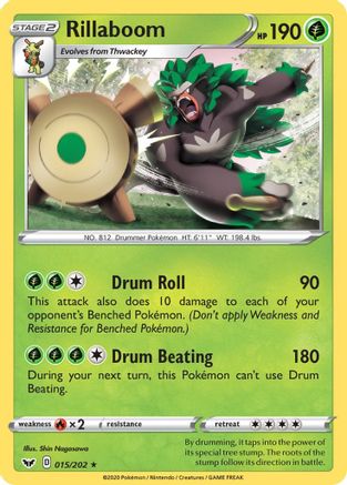 Rillaboom (015) - 15/202 [SWSH01: Sword & Shield Base Set]