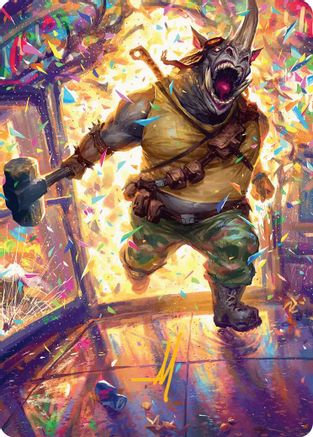 Rocksteady, Rowdy Rhino Art Card (Gold-Stamped Signature) [Art Series: Teenage Mutant Ninja Turtles]