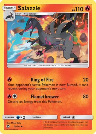 Salazzle - 14/null [Dragon Majesty] Reverse Holofoil