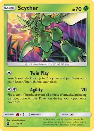 Scyther - 4/168 [SM - Celestial Storm] Reverse Holofoil