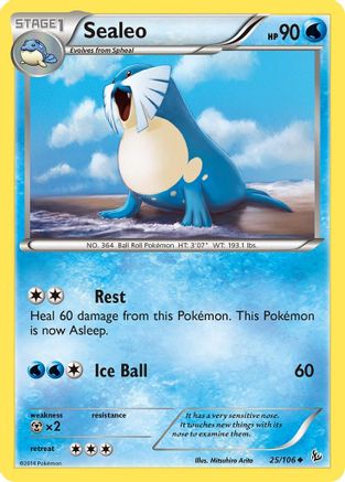 Sealeo - 25/106 [XY - Flashfire] Reverse Holofoil