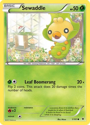 Sewaddle - 1/101 [Noble Victories] Reverse Holofoil