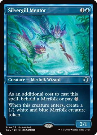 Silvergill Mentor [Promo Pack: Lorwyn Eclipsed] Foil