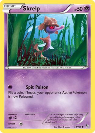 Skrelp - 44/106 [XY - Flashfire] Reverse Holofoil