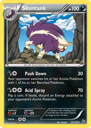 Skuntank - 55/106 [XY - Flashfire] Reverse Holofoil