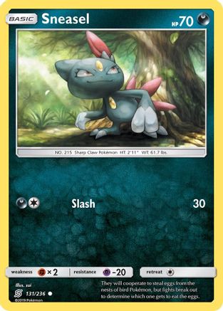 Sneasel - 131/236 [SM - Unified Minds] Reverse Holofoil
