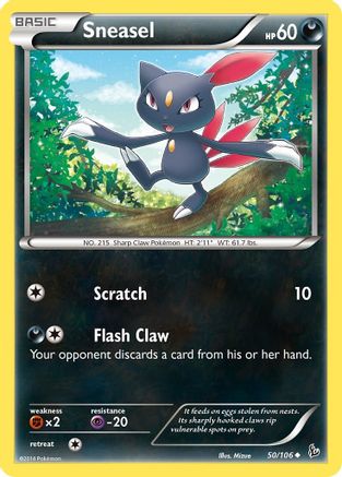 Sneasel (50) - 50/106 [XY - Flashfire] Reverse Holofoil