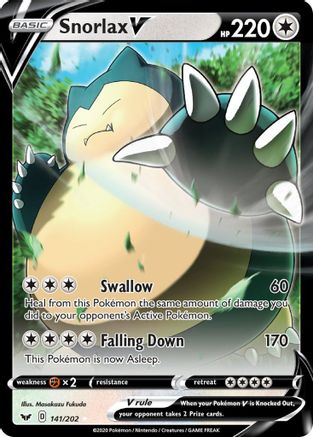 Snorlax V - 141/202 [SWSH01: Sword & Shield Base Set] Holofoil