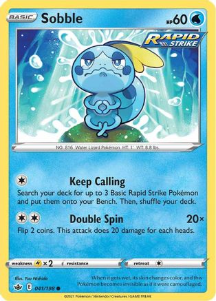 Sobble - 41/198 [SWSH06: Chilling Reign]