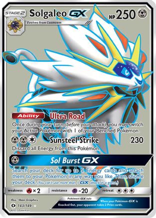 Solgaleo GX (Full Art) - 143/149 [SM Base Set] Holofoil