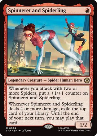 Spinneret and Spiderling [Prerelease Cards] Foil