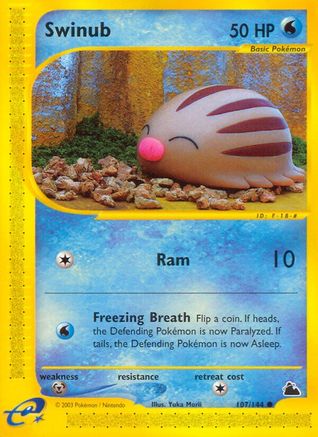 Swinub (107) - 107/144 [Skyridge] Reverse Holofoil