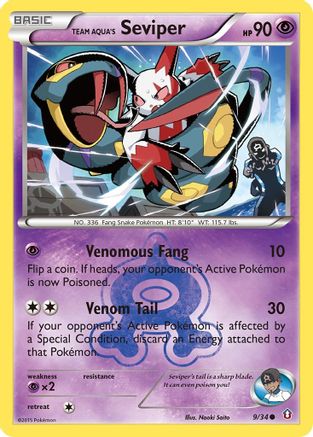 Team Aqua's Seviper - 9/106 [Double Crisis]