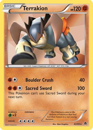 Terrakion - 63/98 [Emerging Powers] Holofoil