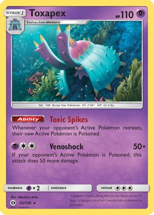 Toxapex - 63/149 [SM Base Set] Holofoil